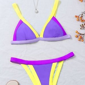 Color Block Triangle Bikini